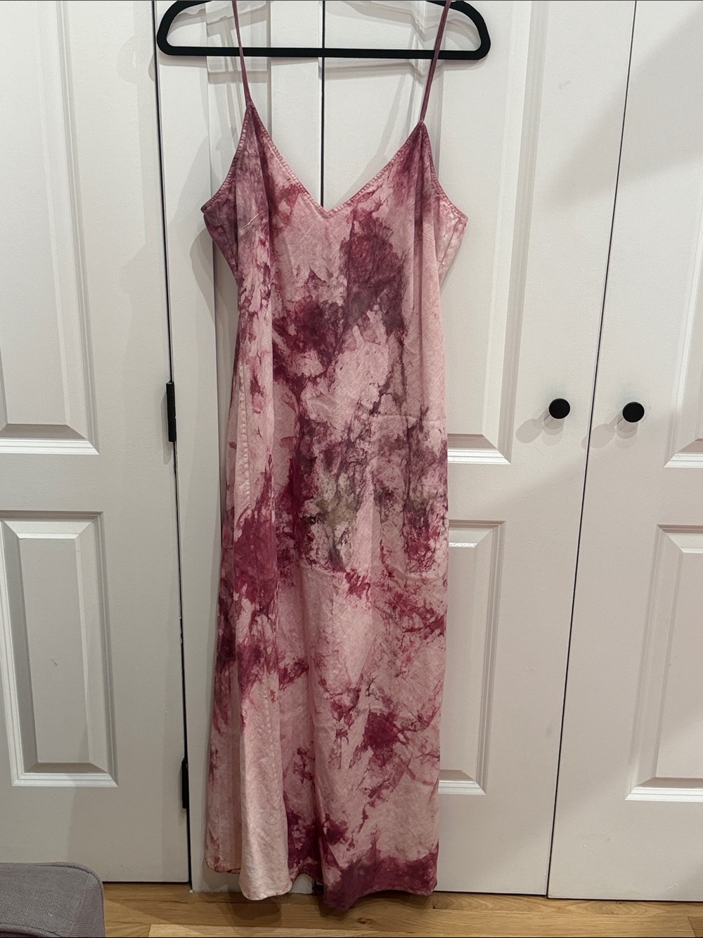 Mara Hoffman Pink and Burgundy Tie-Dye Slip Dress